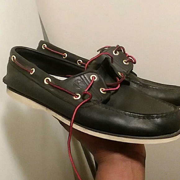 timberland red boat shoes
